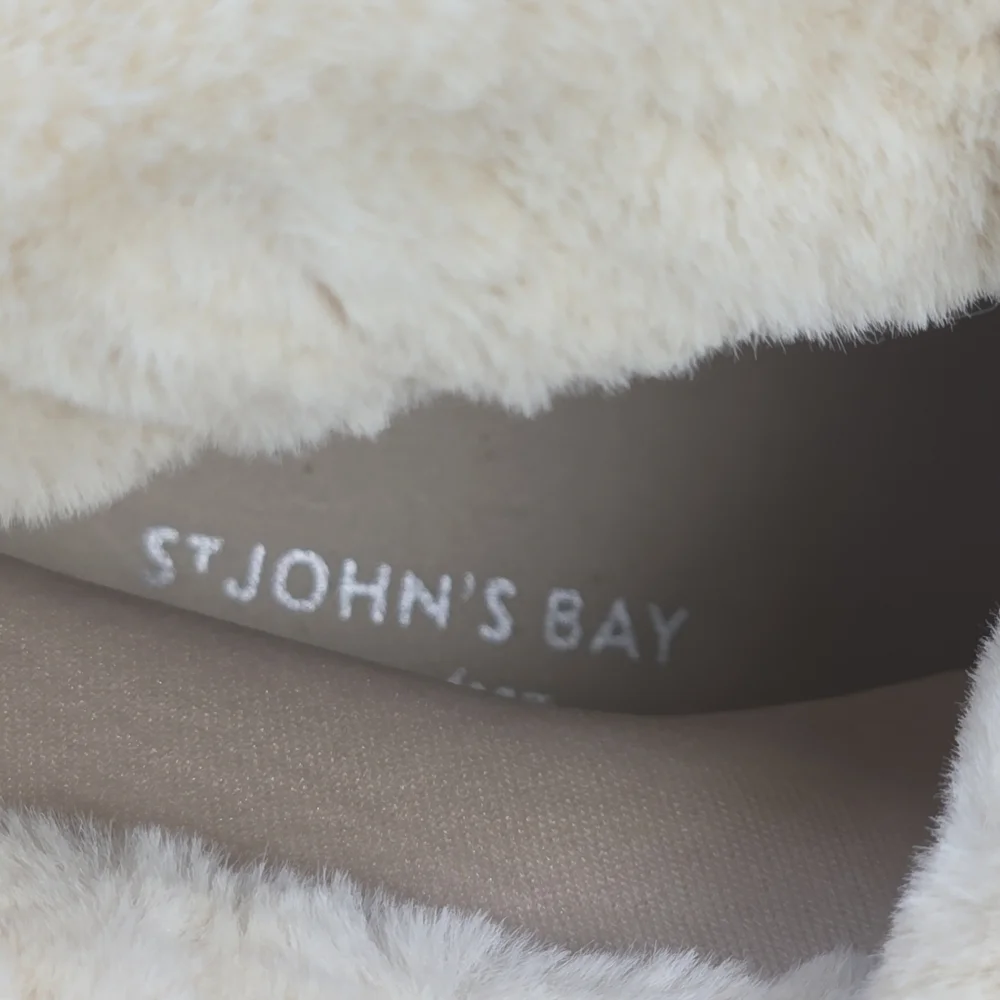 St. John's Bay Cream and Blue Winter Duck Boots Size 11